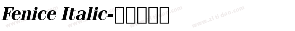 Fenice Italic字体转换